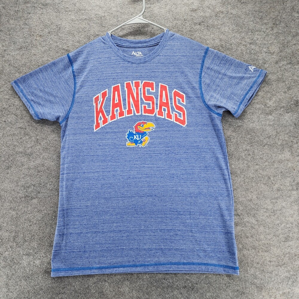 Kansas Jayhawks KU Shirt Womens Large Short Sleeve Blue Alta Gracia